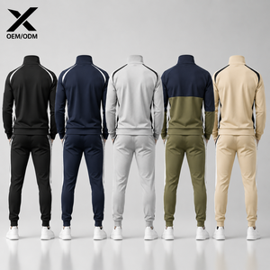 Survêtements de course pour hommes X Sports City, coupe-vent, imprimés, bandes réfléchissantes, fermeture éclair intégrale, col montant, style sportif, séchage rapide - Product Image 2