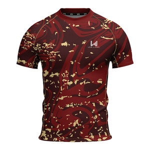 T-shirt de sport personnalisé pour homme, col rond, manches courtes, respirant, séchage rapide, sublimation, pour la gym et les loisirs - Product Image 5