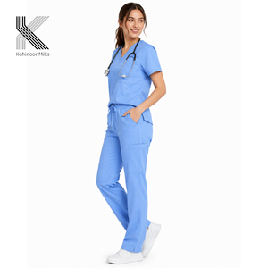 Polyester Cotton Nurse Medical Scrubs Set for Unisex Hospital Use Scrubs Top and Pants - Product Image 2