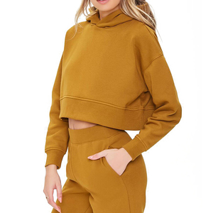 Sudaderas con Capucha Cortas para Mujer, Cómodas, en Stock, 100% Algodón, Estilo Urbano, Manga Larga, para Invierno, Venta al Por Mayor - Product Image 2