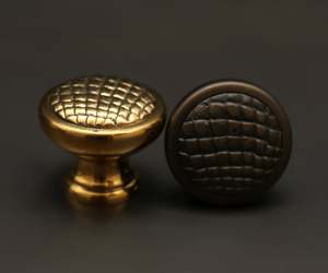 Decorative Oval Brass <b>Cabinet</b> <b>Knob</b> with Ribbed Design Traditional Furniture Handle <b>Gold</b> & Nickel Durable Drawer Pull Hardwar - Product Image 5