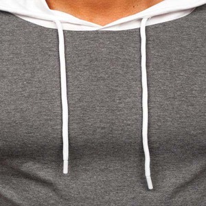 Sweat à capuche à manches courtes en molleton léger coton/polyester personnalisé OEM pour homme, brodé, automne, écologique, séchage rapide - Product Image 5