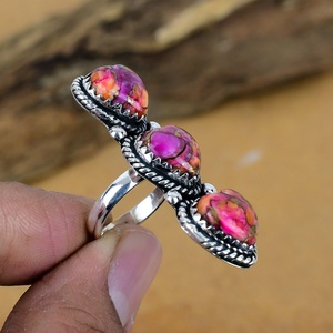 Anillo de Plata de Ley 925 con Forma de Corazón de Ostra Rosa, Joyería, Anillo de Promesa, Regalo para Ella - Product Image 3