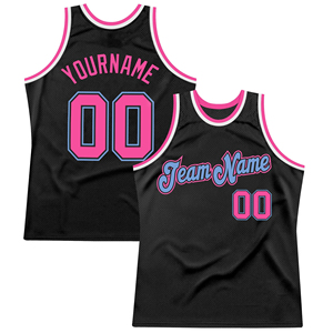 Camisetas de Baloncesto al por Mayor OEM en Negro, Rosa y Azul Claro, el Mejor Diseño, Camisetas de Baloncesto para Equipos, Nuevas Camisetas de Baloncesto Cosidas - Product Image 3