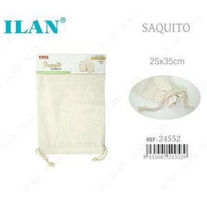 Sacchetto con coulisse in misto cotone e poliestere Ilan Saquito 25x35cm - Product Image 1