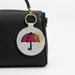 Llavero negro con cuentas, hecho a mano con cuentas de semillas, diseño artesanal decorativo, exportador OEM ODM - Product Image 2