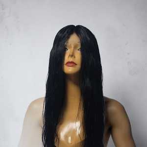 Perruque complète 26 pouces 100% cheveux humains Remy indiens, ondulation naturelle, Lace Front, qualité supérieure, densité moyenne, Taz Hair Bd, perruque sans colle - Product Image 4
