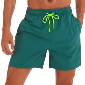 <b>Brad</b> Swim Drawstring Shorts Casual High Street Style Solid Pattern Beach Shorts Elastic Waist Quick Dry Shorts With Pockets - Product Image 5