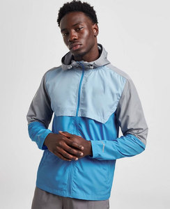 ชุดเสื้อแจ็คเก็ตกันลมและกางเกงขาสั้นผ้าไนลอนชุดวอร์มสองชิ้นสำหรับผู้ชายเสื้อกันลมแบบมีซิปสำหรับผู้ชายขายส่งจำนวนมาก - Product Image 4