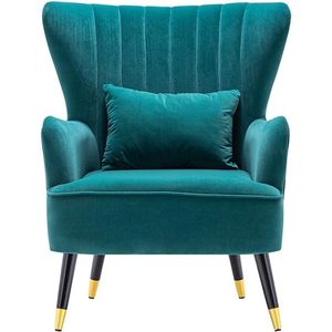 Chaise moderne pour salon, chambre à coucher, couloir (vert sarcelle) - Product Image 1