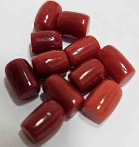 Coral rouge naturel italien, forme tube, meilleure couleur, qualité supérieure, pierre précieuse pour la création de bijoux, pierre précieuse en vrac pour la fabrication de bijoux - Product Image 3
