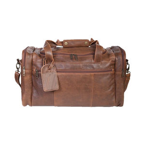 Bolsa de Viaje de Cuero, Piel de Vaca Genuina, Gran Capacidad, Bolsa de Lona para Fin de Semana, para Hombre y Mujer, Estilo Vintage, Venta al Por Mayor - Product Image 1