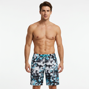 Short de bain décontracté mi-long pour homme à imprimé camouflage, séchage rapide, avec cordon de serrage à la taille - Product Image 3