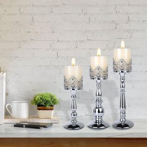 Porte-bougie en aluminium noir fait main, support à bougie en métal personnalisé pour la décoration de la maison et des événements, centres de table de mariage - Product Image 6