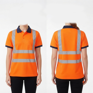 เสื้อโปโลทำงานผ้าโพลีเอสเตอร์เบิร์ดอายพรีเมียม 160 GSM สีเหลืองสะท้อนแสง พร้อมปักลายตามสั่ง - Product Image 3