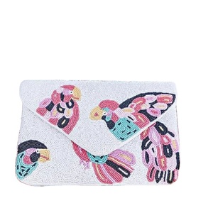 กระเป๋าคลัทช์สะพายไหล่ผู้หญิงสไตล์อินเดีย ดีไซน์หรูหราสไตล์โบฮีเมียน ทำมือประดับลูกปัด เหมาะสำหรับงานกลางคืน ช้อปปิ้ง และงานปาร์ตี้ - Product Image 3