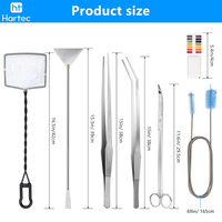 Ensemble d'outils multi-usages pour aquascaping d'aquarium, ciseaux à plantes aquatiques en acier inoxydable, pinces, grattoir, kits pour aquarium