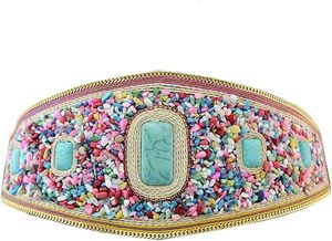 Ceinture brodée à prix abordable, élégante pour femme, idéale pour les saris, les lehengas et les tenues décontractées – Ceinture broderie haut de gamme - Product Image 5