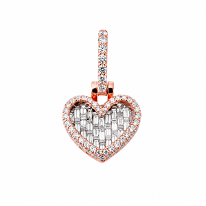 Collar con Colgante de Corazón Minimalista de Plata de Ley 925, Diamante Cultivado en Laboratorio, Joyería Unisex, Amuletos para San Valentín y Bodas - Product Image 1
