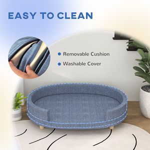 Cama para Perros con Funda Lavable Azul para Perros Grandes con Parte Superior Extraíble, Cama Perfecta para Mascotas - Product Image 5