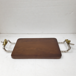 ชุดอาหารสำหรับร้านอาหารแบบใหม่ จานใส่ถั่วสีขาว จานเสิร์ฟขนมหวานแบบสร้างสรรค์ พร้อมถาดไม้ - Product Image 1