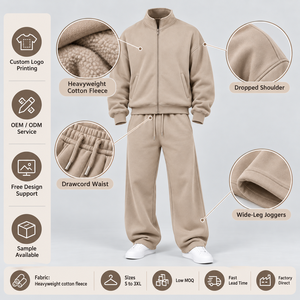 Ensembles de survêtements larges pour hommes avec veste et pantalon décontractés pour le streetwear contemporain et la vente en gros en marque blanche B2B - Product Image 6