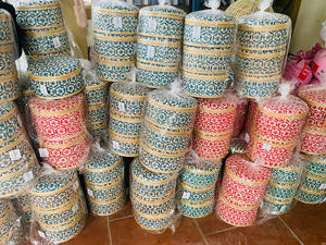 Panier en bambou, produit en bambou, panier en bambou artisanal pour le rangement des aliments, bijoux, Vietnam par 99 Gold Data - Product Image 5