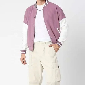 Custom <b>Men's</b> Canvas Varsity Jacket Streetwear Baseball University Letterman Jackets For <b>men</b> - Product Image 3