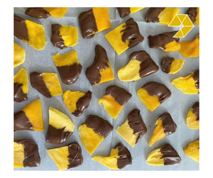 <b>Dark</b> <b>Chocolate</b> Covered Mango Soft Dried Mango Sweet Snack Black <b>Chocolate</b> Covered Dried Mango Vietnam Supplier <b>Organic</b> Mango - Product Image 1