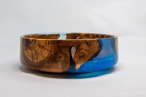 Bol en bois de haute qualité, sans BPA, fait main, écologique, en résine époxy, avec revêtement en résine premium pour bois dur naturel, durable - Product Image 2