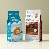 Sac à fond plat à huit soudures latérales grande capacité, qualité alimentaire, étanche, pour aliments secs et friandises pour chiens et chats