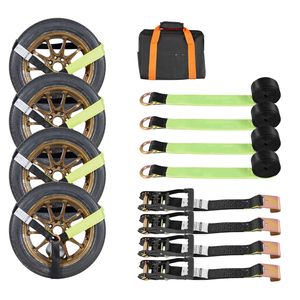 Kit di Fissaggio E-Track con Cinghia di Ancoraggio a Gancio Piatto Tipo Pneumatico con Forza di Rottura di 4538 kg - Product Image 1