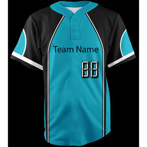 Uniformes Deportivos de Béisbol Sublimados Personalizados con Rayas, Jersey de Béisbol y Sóftbol Sublimado con Dos Botones - Product Image 3