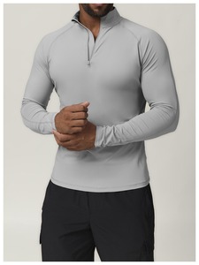 Fabricant de T-shirts de sport à compression personnalisés, vêtements de fitness haut de gamme, coton, polyester, élasthanne, OEM, ODM, marque privée, impression sérigraphique - Product Image 2