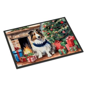 Sheltie Paillasson de Noël confortable Paillasson antidérapant lavable à poils bas 24H X 36W Tapis d'intérieur et d'extérieur pour entrée pour porte d'entrée - Product Image 1