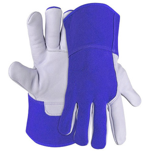Gants de soudage TIG haute performance en cuir pleine fleur et croûte de cuir, ignifuges, robustes, pour la construction - Product Image 5