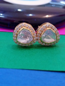 18K Gold Plated Luxury <b>Stud</b> <b>Earrings</b> <b>Crystal</b> Rhinestone Geometric Design Women's Everyday Wear Classic Style Gift - Product Image 6