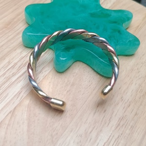 Custom <b>Copper</b> Brass Aluminium Braided Open Cuff <b>Bracelet</b> Handmade Adjustable Fashion Jewelry OEM ODM Exporter - Product Image 2