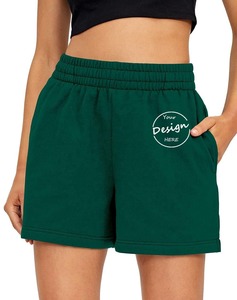 Custom Sweat women's shorts Athletic Running Cotton shorts for women with <b>Drawstring</b>, High Waist, and Pockets - Product Image 3