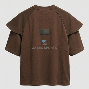 T-shirt surdimensionné en coton lourd 100% personnalisé OEM pour la mode masculine, manches longues ou courtes - Product Image 4