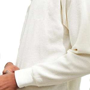 T-shirt thermique en coton respirant à motif gaufré |   Haut d'hiver à manches longues au toucher doux |   Fournisseur en gros - Product Image 3