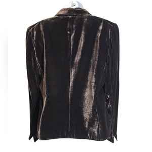 Blazer en velours marron de grande taille pour femme Tahari, veste de soirée classique Preppy Luxe - Product Image 4