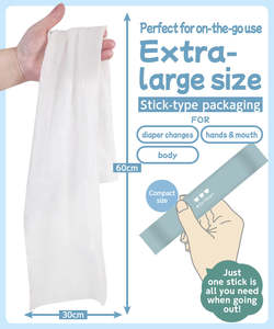 Toallitas Húmedas Dr. Heart Feminine Shower Sheet - Extra Grandes 60x30cm, Material de Rayón para el Cuidado de la Piel del Bebé y Uso Corporal Completo - Product Image 3