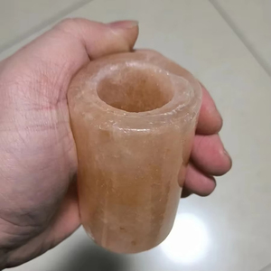 แก้วช็อตเกลือหิมาลัยสีชมพูแกะสลักด้วยมือ แก้วน้ำธรรมชาติสำหรับบ้าน บาร์ ร้านอาหาร และงานอีเว้นท์ - Product Image 5
