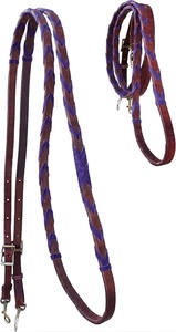 Rênes de course en cuir tressé faites à la main, durables, légères et multifonctionnelles pour l'équitation, prêtes à être expédiées - Product Image 6