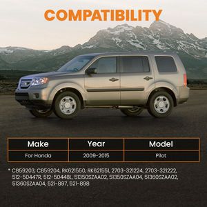 Bras de suspension inférieurs avant avec rotules pour Honda Pilot 2009-2015 – Remplacement pour le système de suspension de votre véhicule - Product Image 6