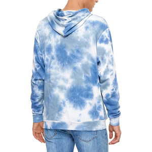 เสื้อฮู้ดผู้ชายแบบ Tie-Dye แขนยาว สวมใส่สบาย มีเชือกปรับได้ที่ฮู้ด กระเป๋าจิงโจ้ และขอบยางยืด - Product Image 4