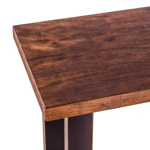 Industrial Handmade Metal Coffee <b>Table</b> with Rustic <b>Reclaimed</b> Wood Surface Vintage Iron Coffee <b>Table</b> with Heavy Duty Steel - Product Image 5
