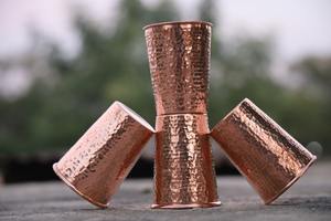 Premium Quality Hammered Copper Wine Glass Goblet Customizable for Vodka Martini or Wine <b>Cup</b> Glasses Metal Material - Product Image 2