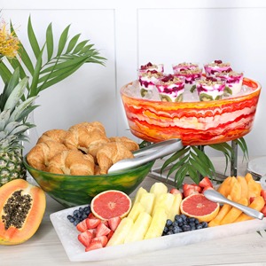 High Polished Resin <b>Serving</b> Plates Bowl <b>Set</b> Handcrafted Classic Customization Salad Bowls Eco-Friendly Food Grade Dishwasher - Product Image 6